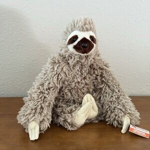 Wild Republic Sloth Plush 18" Brown Faced Three Toed‎ Hairy Stuffed With Tag T71